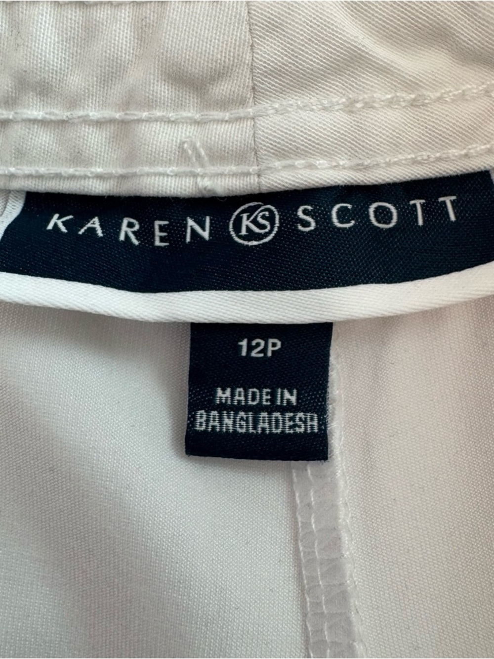 Karen Scott Cotton Pull-On Cotton Blend Skort Petite 12p NWOT - Picture 3 of 5